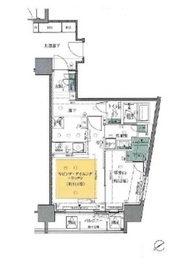 リビオレゾン東銀座 9階 間取り図