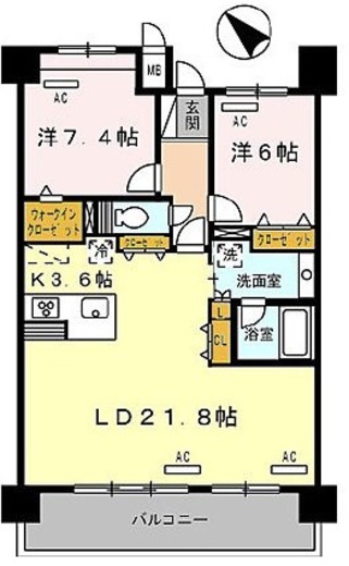 ロイヤルパークス豊洲 1102 間取り図