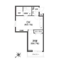 パセオ中目黒 101 間取り図