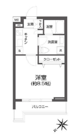 パセオ中目黒 203 間取り図