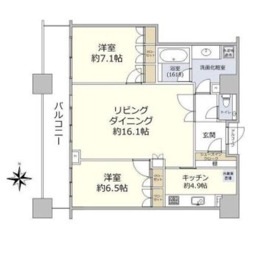 コンシェリア西新宿タワーズウエスト 38階 間取り図