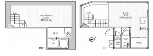 リーガランド中目黒 102 間取り図