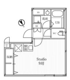 リーガランド中目黒 402 間取り図