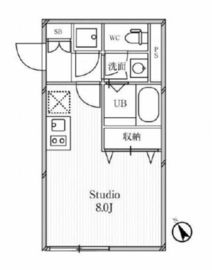 リーガランド中目黒 304 間取り図