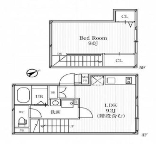 リーガランド中目黒 401 間取り図