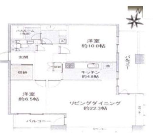 東京レジデンス千代田九段下 22階 間取り図