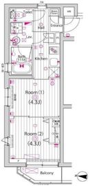 ガーラ・ヒルズ武蔵小山 3階 間取り図