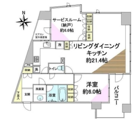 天王洲デュープレックス 2階 間取り図