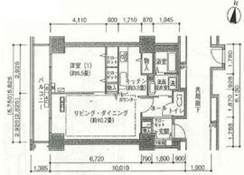 シティコート目黒 2-1101 間取り図