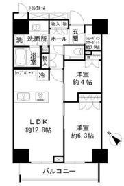 パークタワー豊洲 6階 間取り図