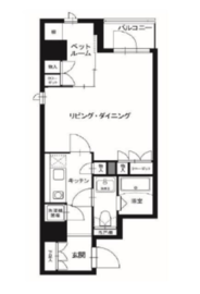 レックスガーデン神楽坂北町 801 間取り図