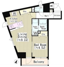 イレーネ初台 307 間取り図