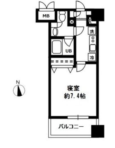 レジディア四谷三丁目 806 間取り図
