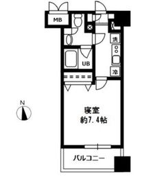 レジディア四谷三丁目 806 間取り図