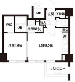 レジディア白金高輪 502 間取り図