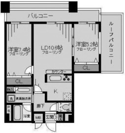 ヴィーダ・スカイコート品川 12階 間取り図