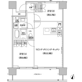 パークハビオ渋谷本町レジデンス 1105 間取り図