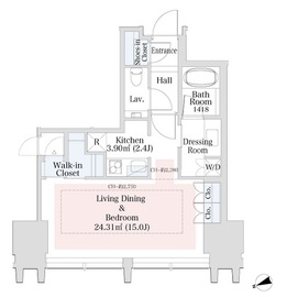 ラ・トゥール新宿グランド 1104 間取り図