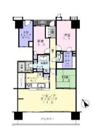 東京フロントコート 3階 間取り図