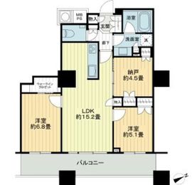 ザ・パークハウス西新宿タワー60 9階 間取り図