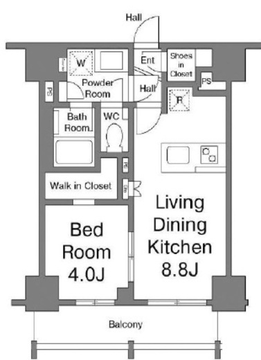 ピアース赤坂 5階 間取り図