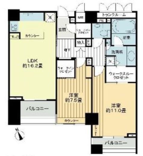 レジデンシア春日安藤坂 5階 間取り図