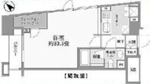 パレステュディオ神楽坂シティタワー 14階 間取り図