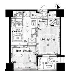 ローレルコート市ヶ谷 3階 間取り図