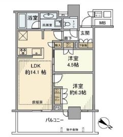 ブリリア有明シティタワー 30階 間取り図