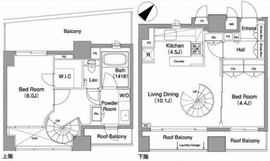 MFPRコート赤坂見附 1102 間取り図