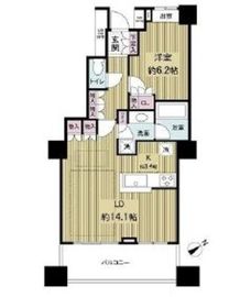 エアライズタワー 14階 間取り図