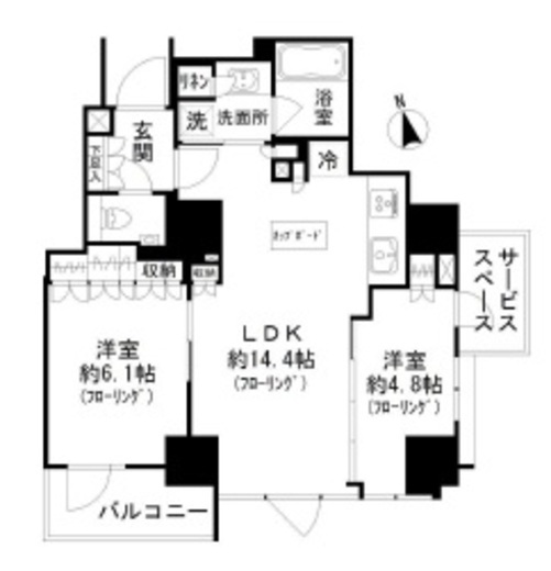 パークリュクス虎ノ門 7階 間取り図