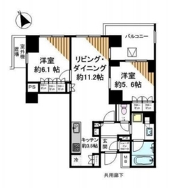 プラウド恵比寿 5階 間取り図