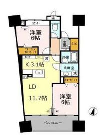 ロイヤルパークスシーサー南千住 607 間取り図