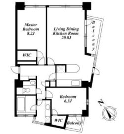 ハウス中目黒 203 間取り図