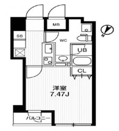 ブランセ森下 502 間取り図