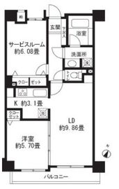 レジディア三軒茶屋2 303 間取り図