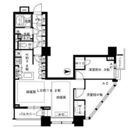 ライオンズ四谷タワーゲート 23階 間取り図