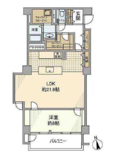 渋谷美竹ハイム 2階 間取り図