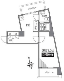 アズミュージック新宿御苑 303 間取り図