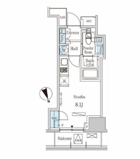 パークアクシス虎ノ門 202 間取り図