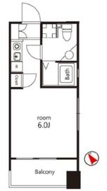 クレジデンス神谷町 1306 間取り図