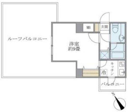 ミリアレジデンス赤坂 706 間取り図
