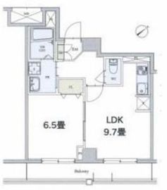 カスタリア本駒込 507 間取り図