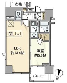 アトラス市ヶ谷 6階 間取り図