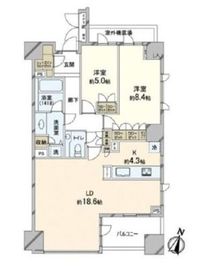 セントラルレジデンス四番町シティハウス 2階 間取り図