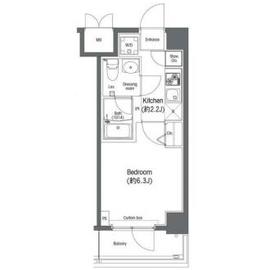 プラウドフラット渋谷桜丘 202 間取り図