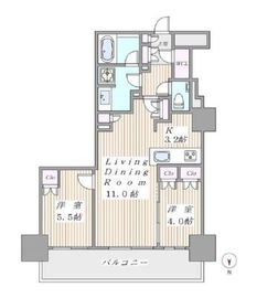 プライムパークス品川シーサイド ザ・タワー 26階 間取り図