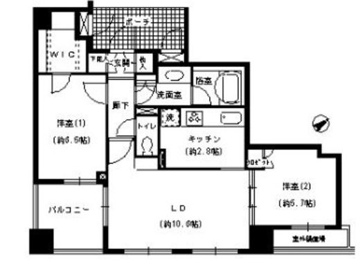 エスティメゾン巣鴨 206 間取り図