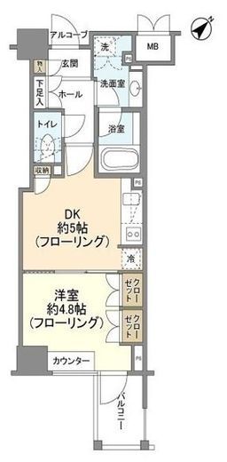クオリア銀座 6階 間取り図
